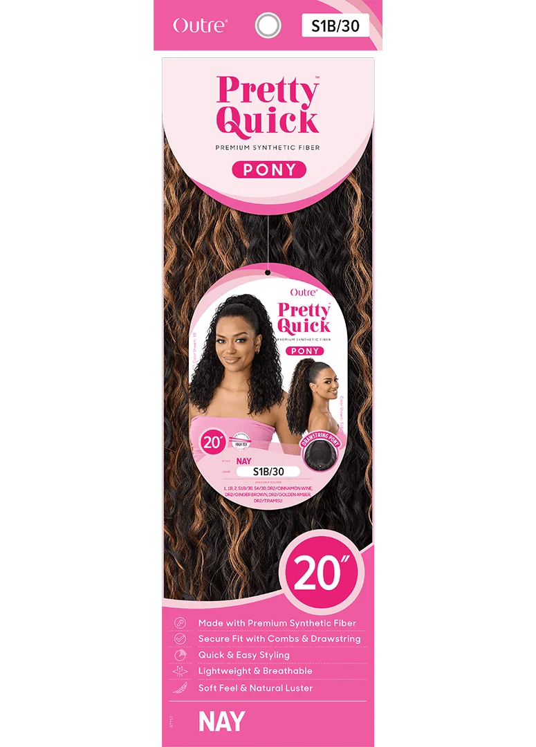 Outre Pretty Quick Drawstring Ponytail β Nay - Image 3