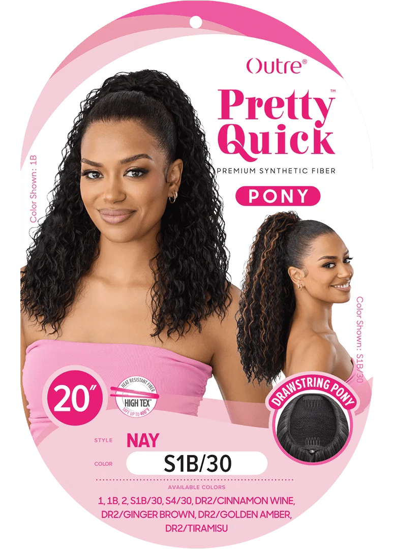 Outre Pretty Quick Drawstring Ponytail β Nay - Image 7