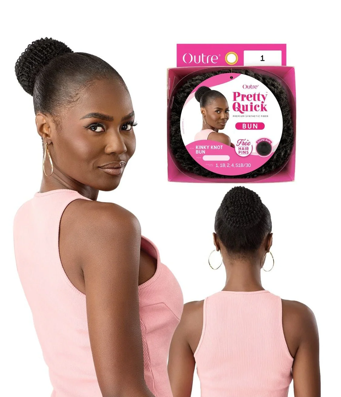 Outre Pretty Quick Synthetic Bun - Kinky Knot Bun