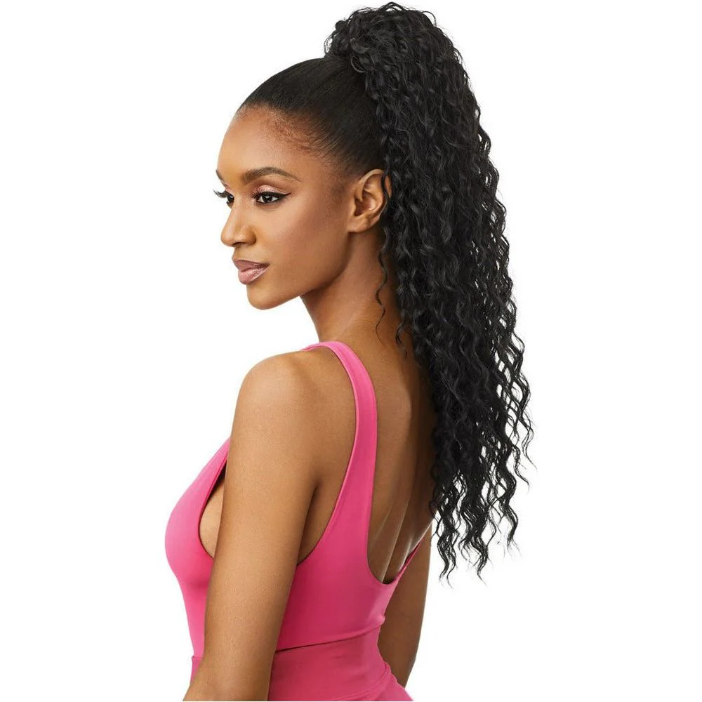 Outre Pretty Quick Synthetic Drawstring Ponytail - Deep Curl 24" - Image 3