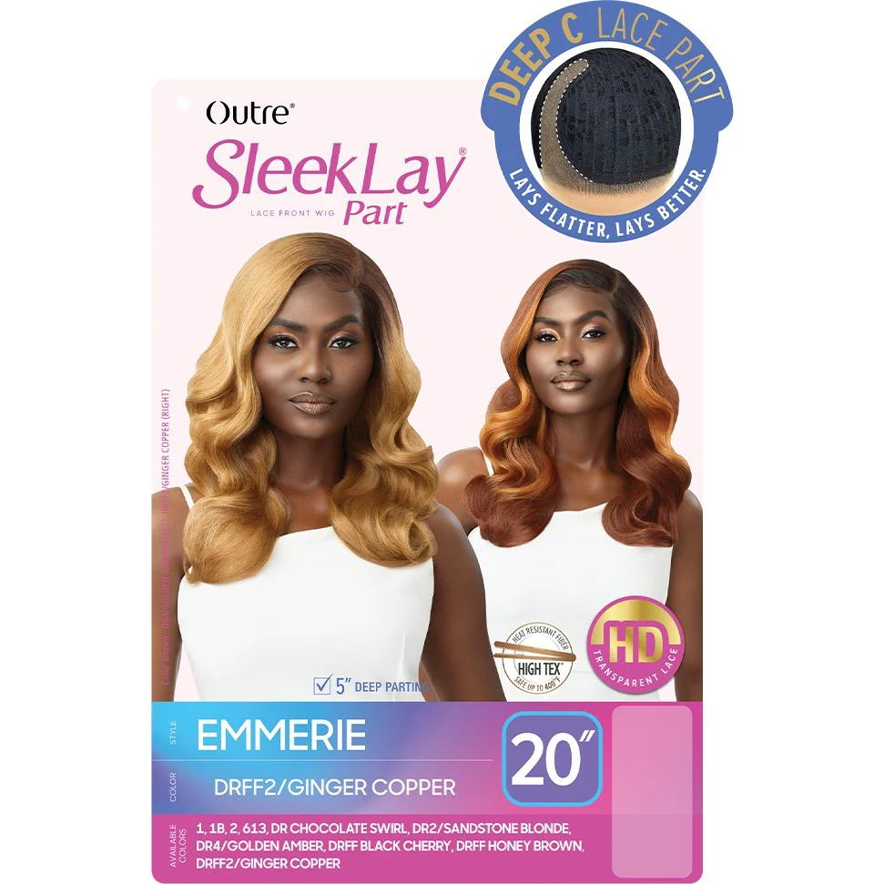 Outre Sleek Lay Part Synthetic HD Deep C Lace Part Wig - Emmerie - Image 7
