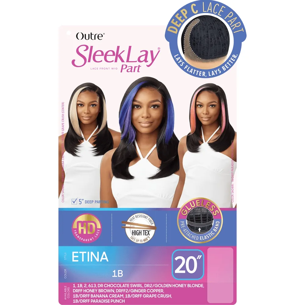 Outre Sleeklay Part Synthetic C-Part Wig - Etina - Image 7