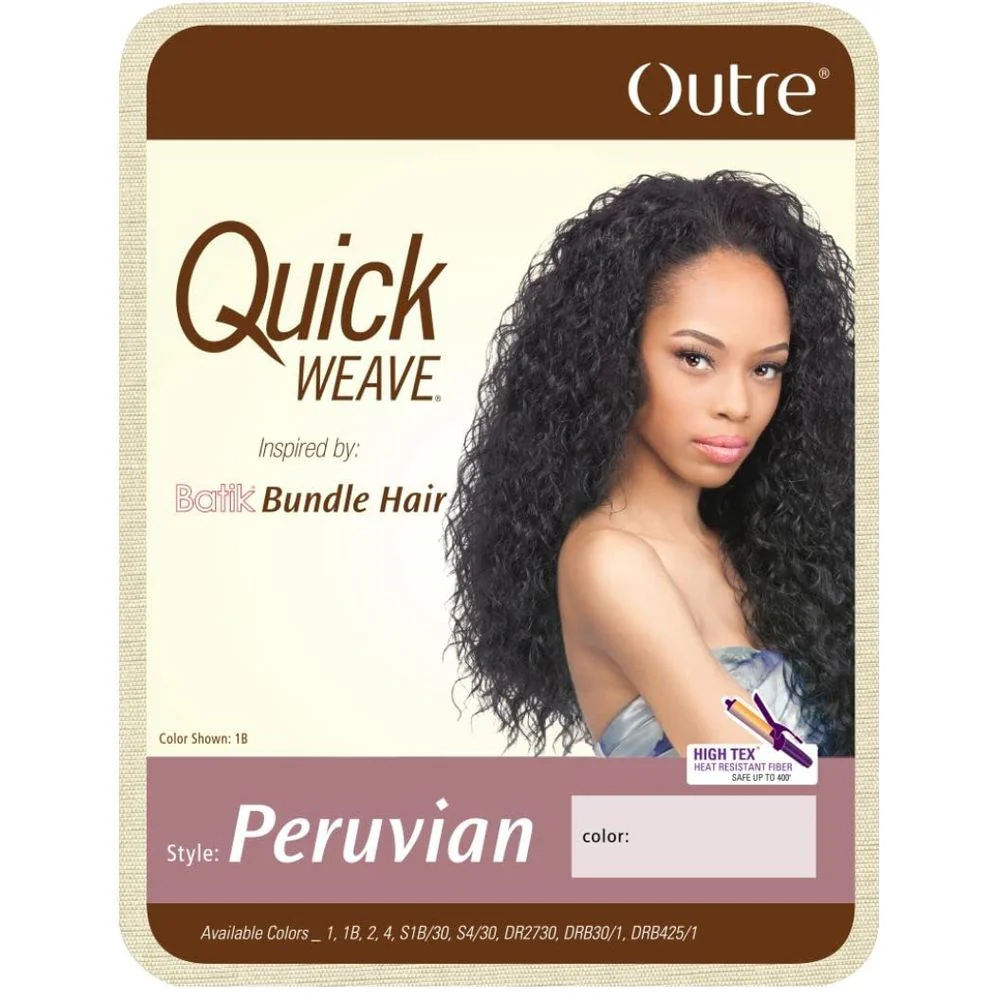 Outre Synthetic Hair Half Wig Quick Weave – Batik Peruvian - Image 2