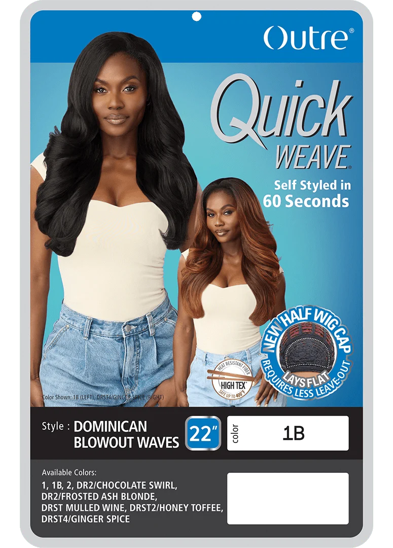 Outre Synthetic Hair Half Wig Quick Weave – Dominican Blowout Waves - Image 7