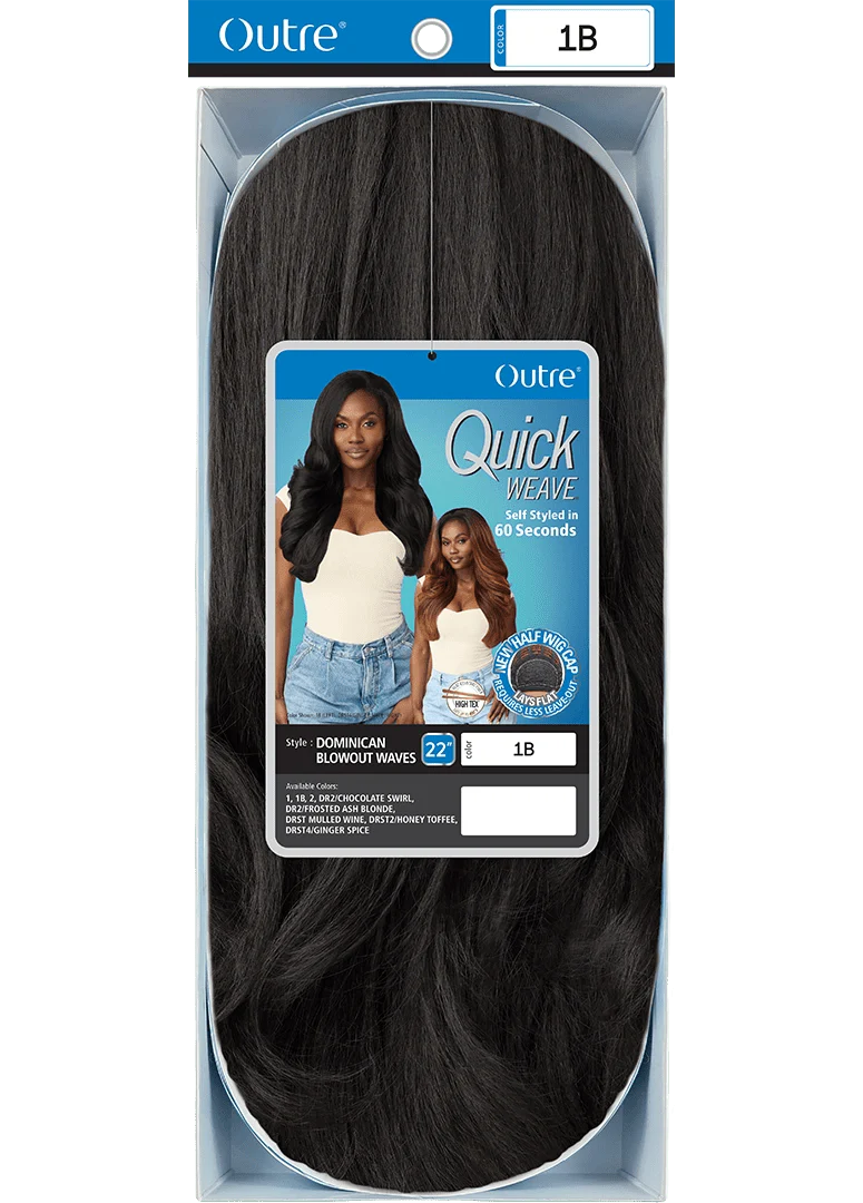 Outre Synthetic Hair Half Wig Quick Weave – Dominican Blowout Waves - Image 8