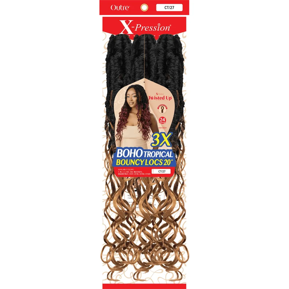 Outre Twisted Up Boho Tropical Bouncy Locs Synthetic Crochet Hair 20"