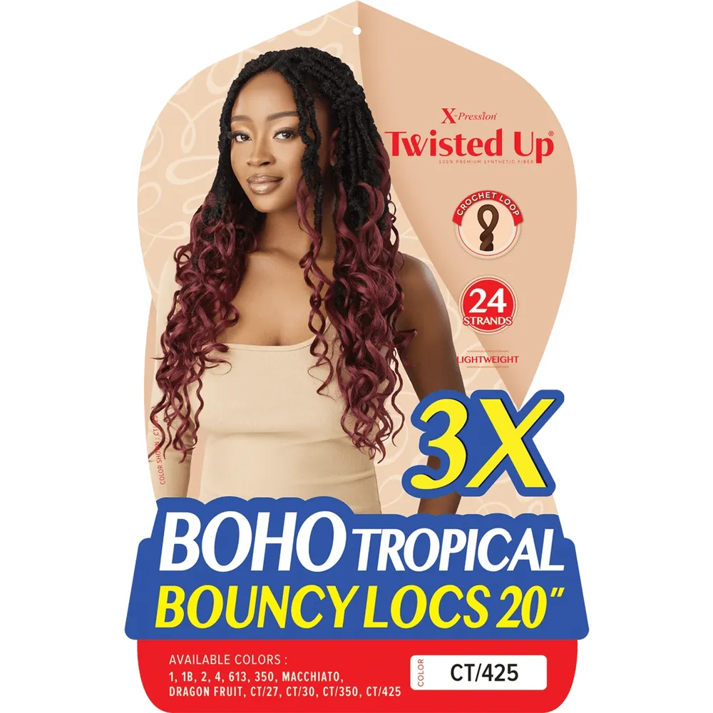 Outre Twisted Up Boho Tropical Bouncy Locs Synthetic Crochet Hair 20" - Image 3