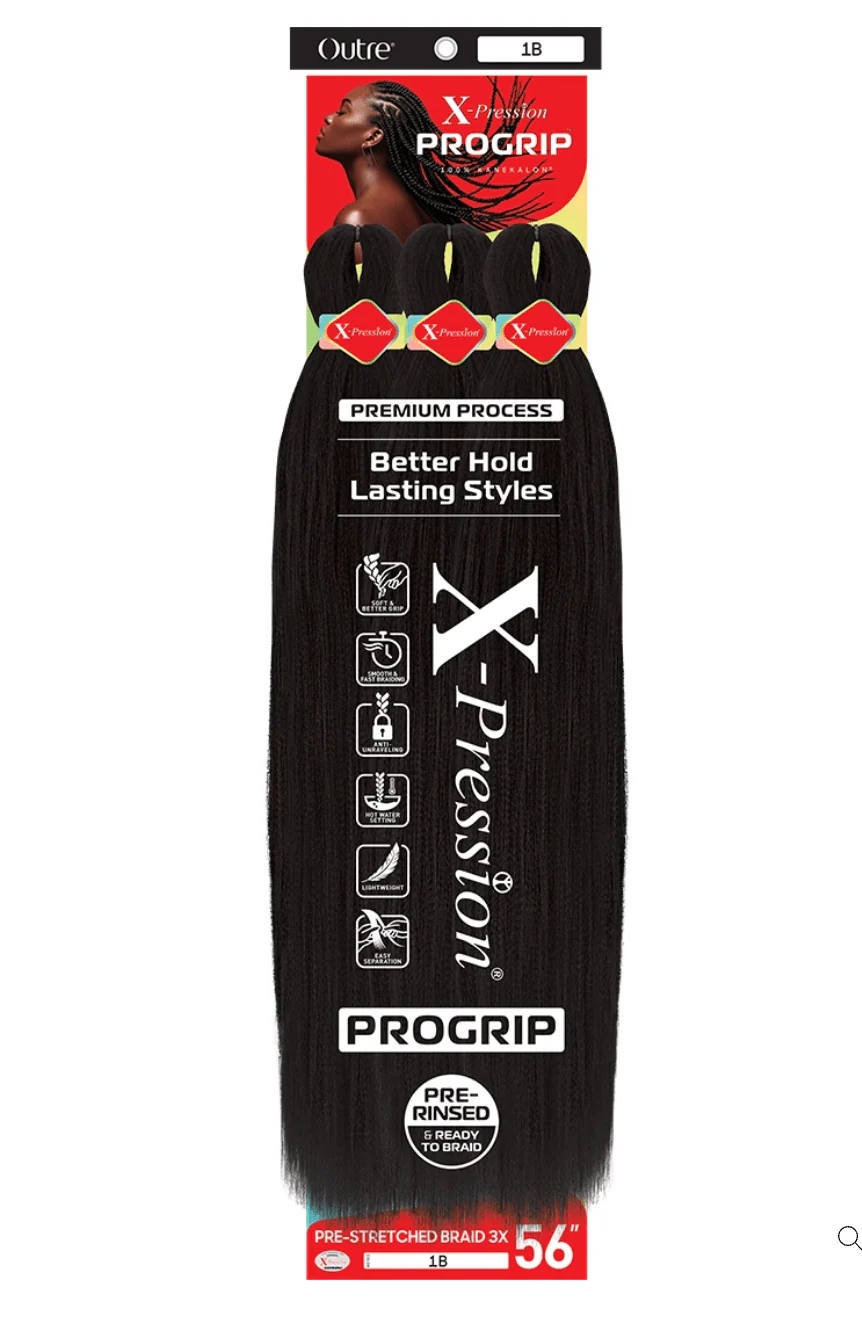 Outre X-Pression ProGrip Pre-Stretched Braid 3X โ 56"