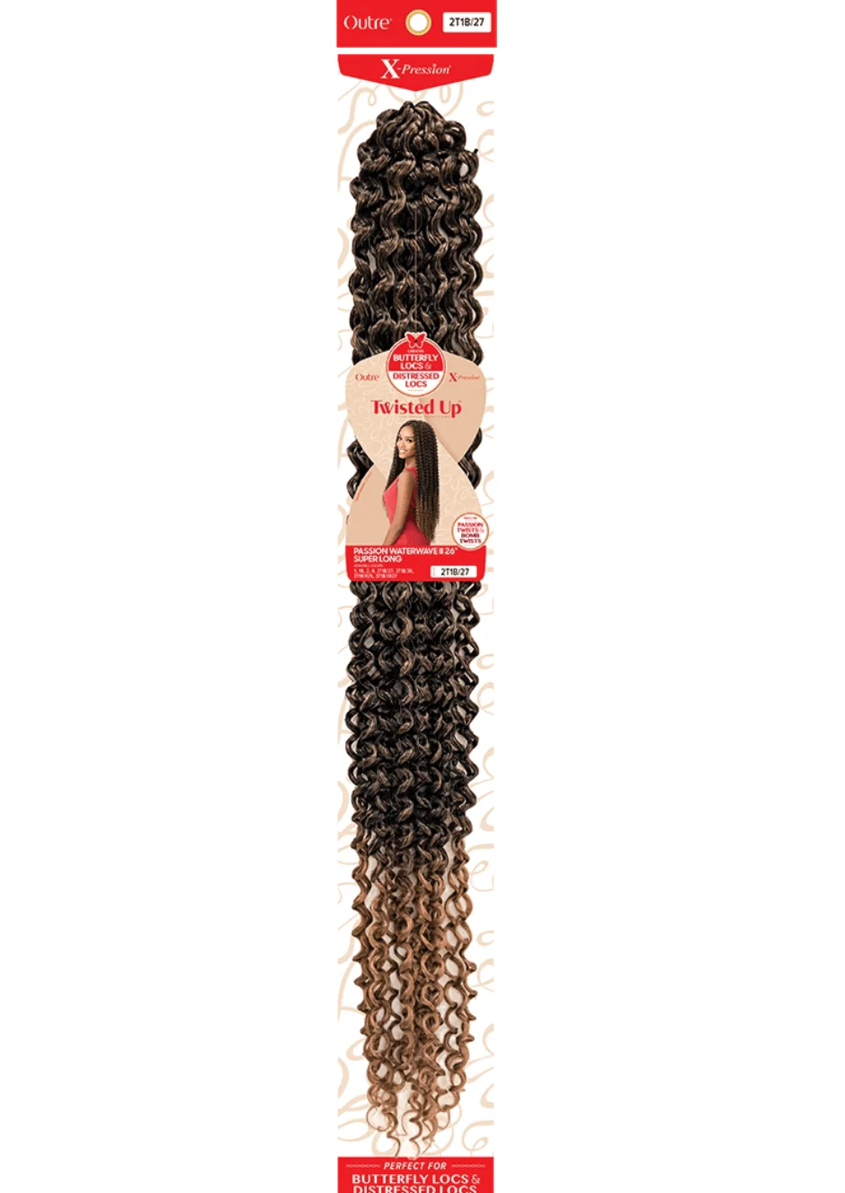 Outre X‑Pression Synthetic Crochet Hair – Passion Waterwave II 26″