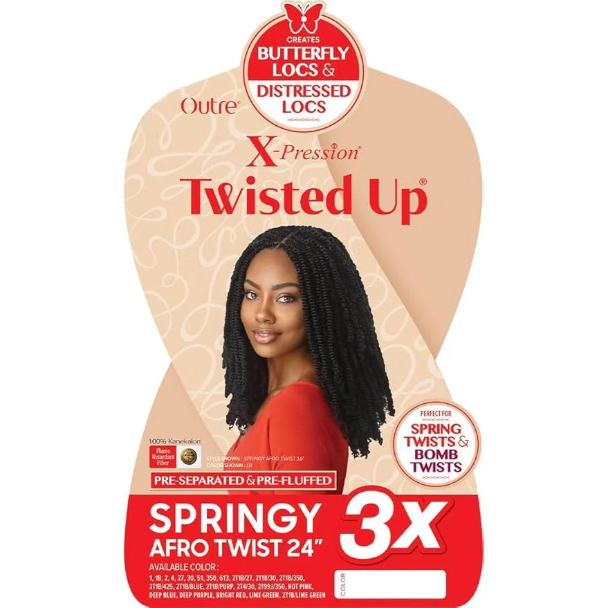Outre X-Pression Twisted Up 3X Springy Afro Twist - 24" - Image 3
