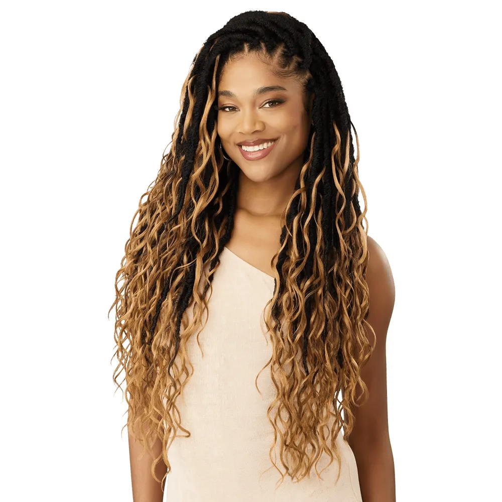 Outre X‑Pression Synthetic Crochet Hair – 3X Boho Island S‑Wave Locs 24″ - Image 2