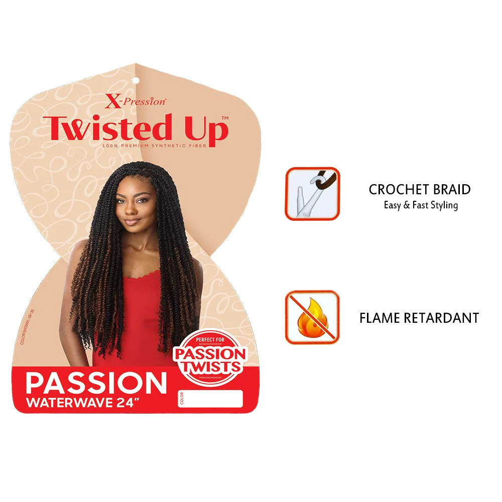 Outre X‑Pression Synthetic Crochet Hair – Passion Waterwave 24″ - Image 3