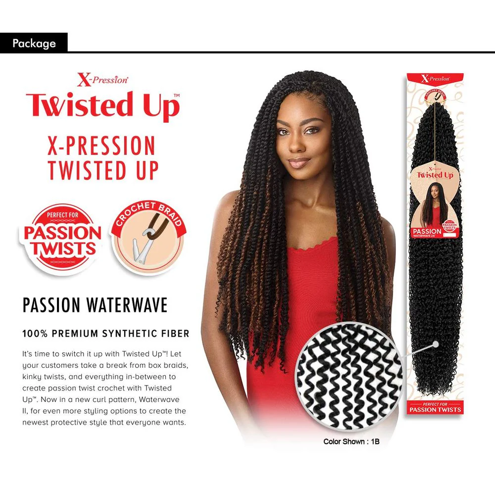Outre X‑Pression Synthetic Crochet Hair – Passion Waterwave 24″ - Image 4