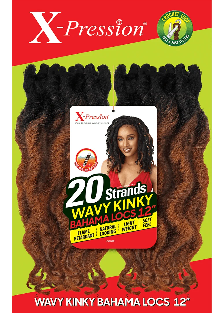 Outre X-Pression Wavy Kinky Bahama Locs 12"