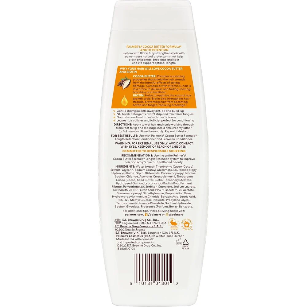 Palmer’s Cocoa Butter Formula Biotin Length Retention Shampoo - 13.5 fl oz - Image 5