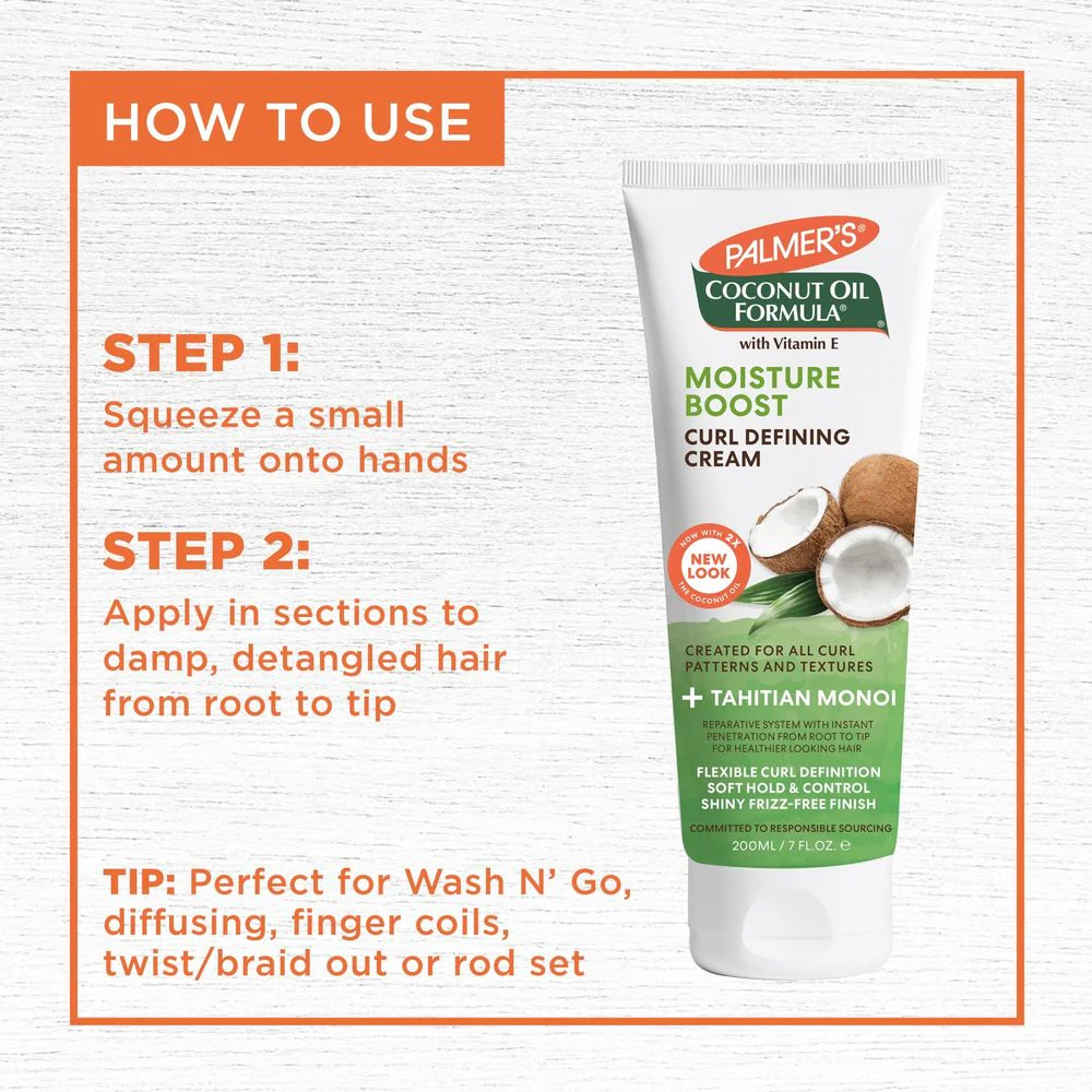 Palmer’s Coconut Oil Curl Cream & Defining Gel – 7oz - Image 4