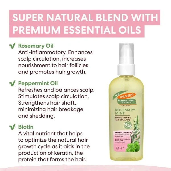 Palmer’s Rosemary Mint Hair & Scalp Oil – 3.3oz - Image 5