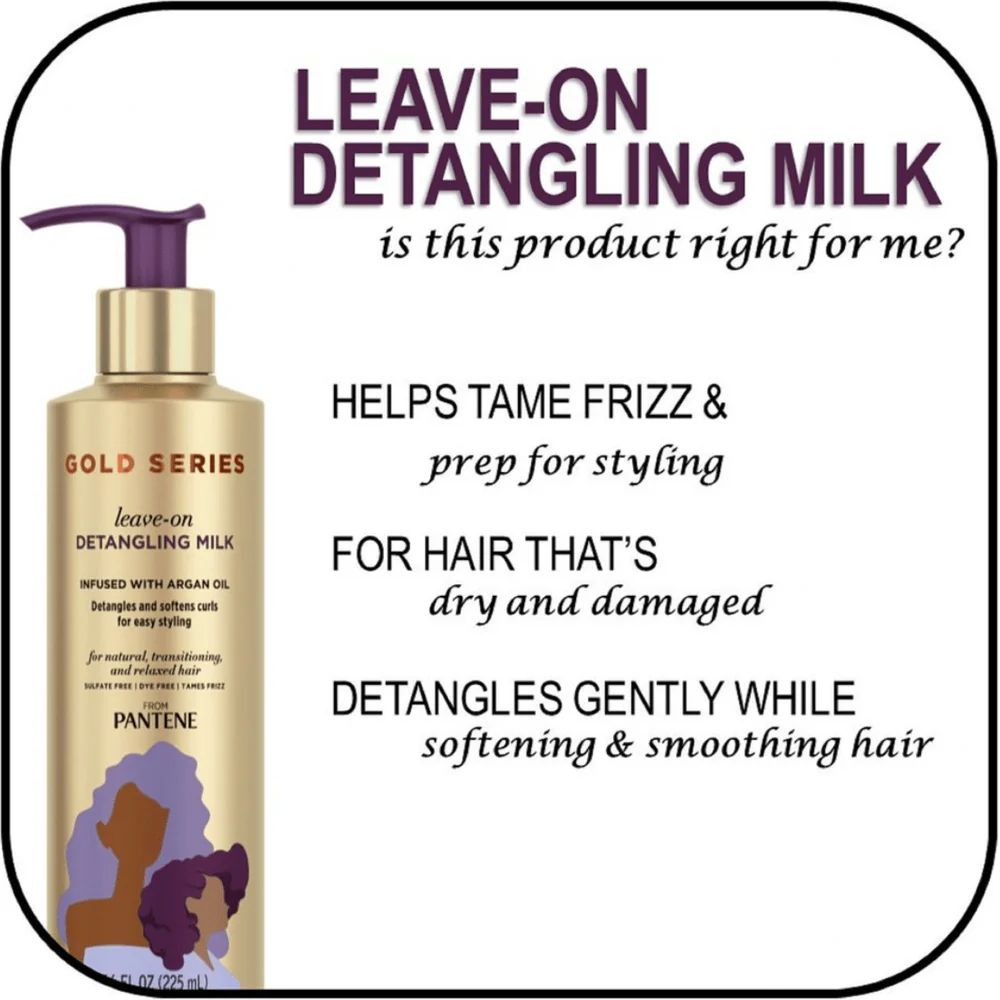 Pantene Gold Series Leave-On Detangling Milk β 7.6 oz - Image 4