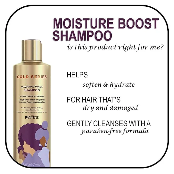 Pantene Gold Series Moisture Boost Shampoo - 9.1 fl oz - Image 3