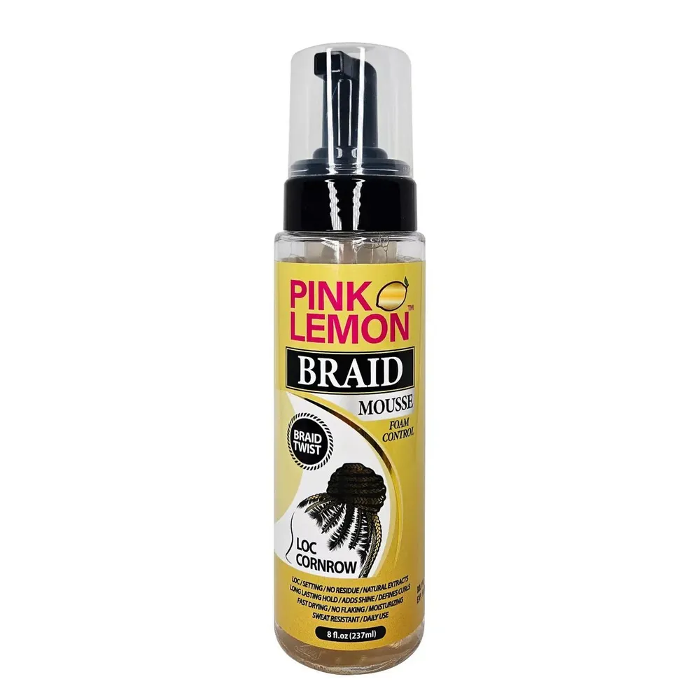Pink Lemon Braid Mousse – Hold & Frizz Control - Image 5