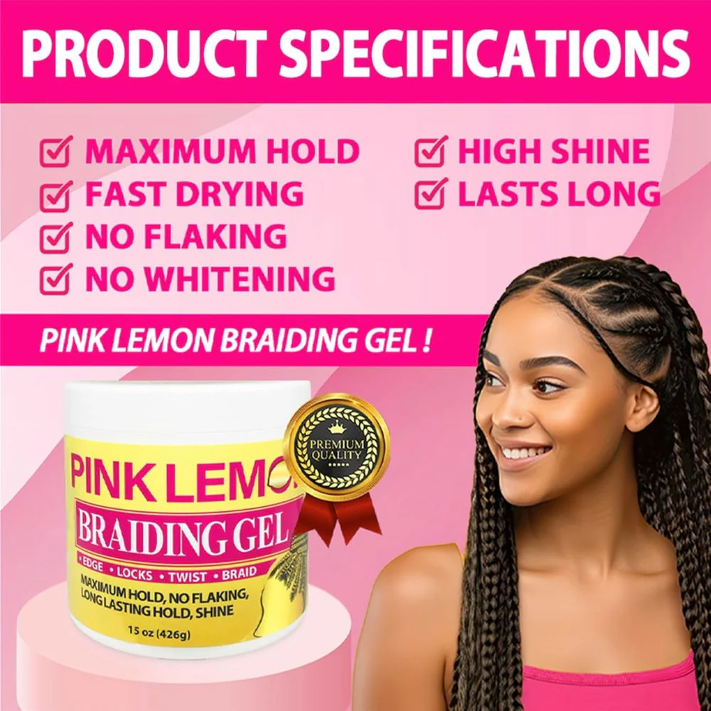 Pink Lemon Braiding Gel - Image 7