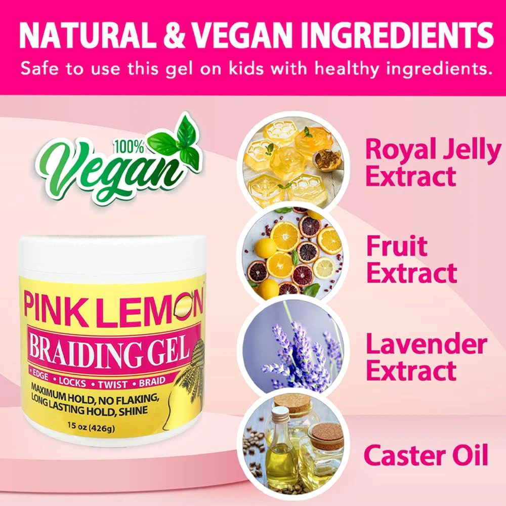 Pink Lemon Braiding Gel - Image 8