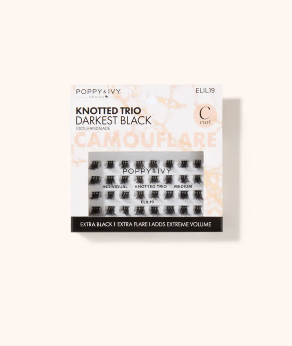 Poppy & Ivy Camouflage Knotted Individual & Trio Lashes - Image 5
