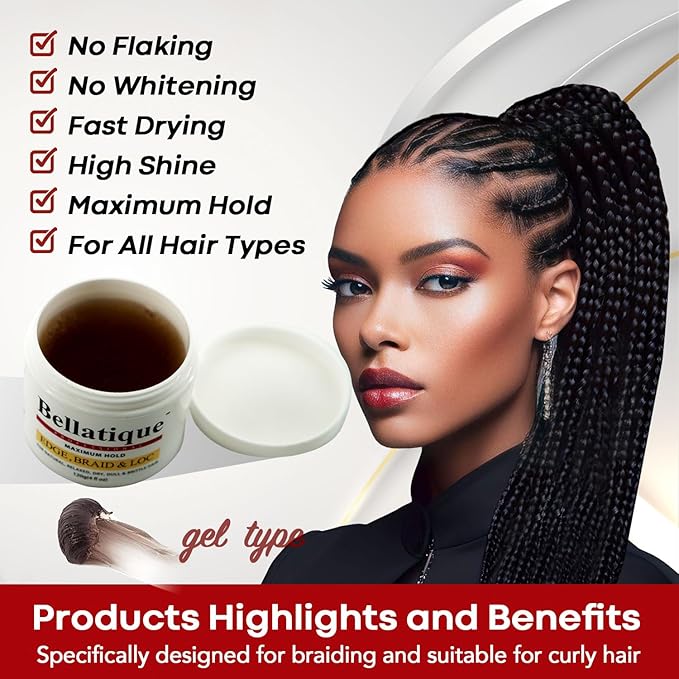 Bellatique Professional Braiding Gel Maximum Hold - Image 10