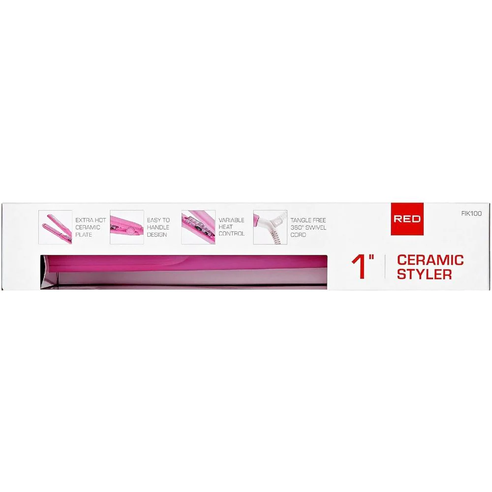 RED 1" Color Flat Iron β Hair Straightener - Image 4