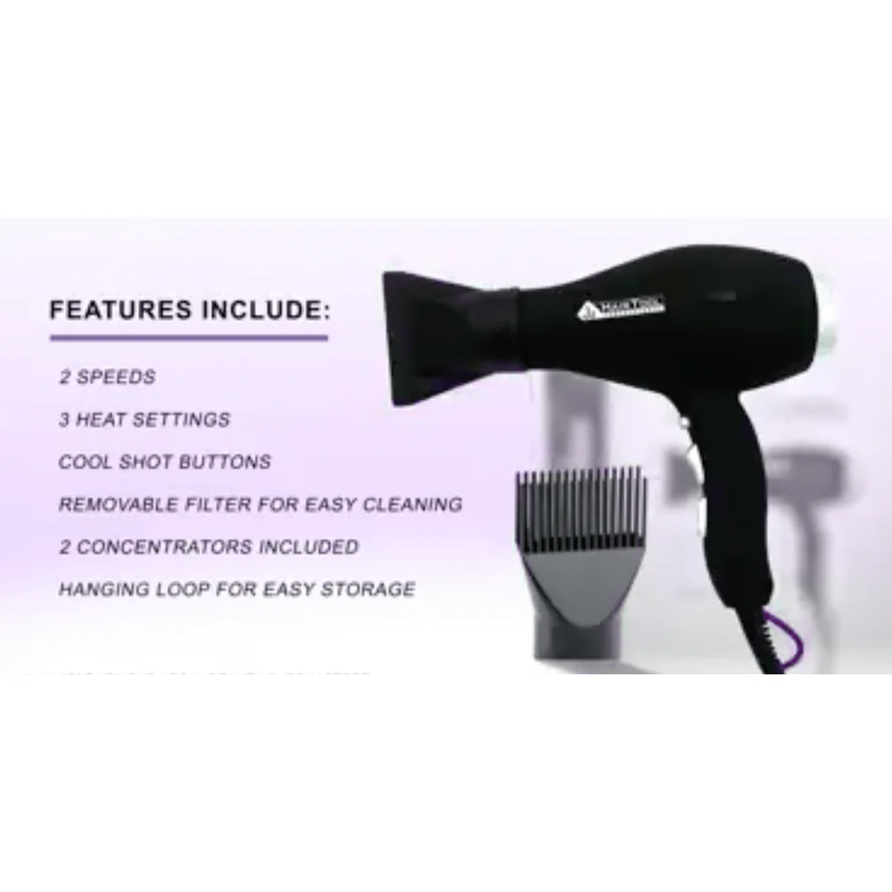 J2 Hair Tool 1875W Salon Turbo AC Motor Dryer - Image 5