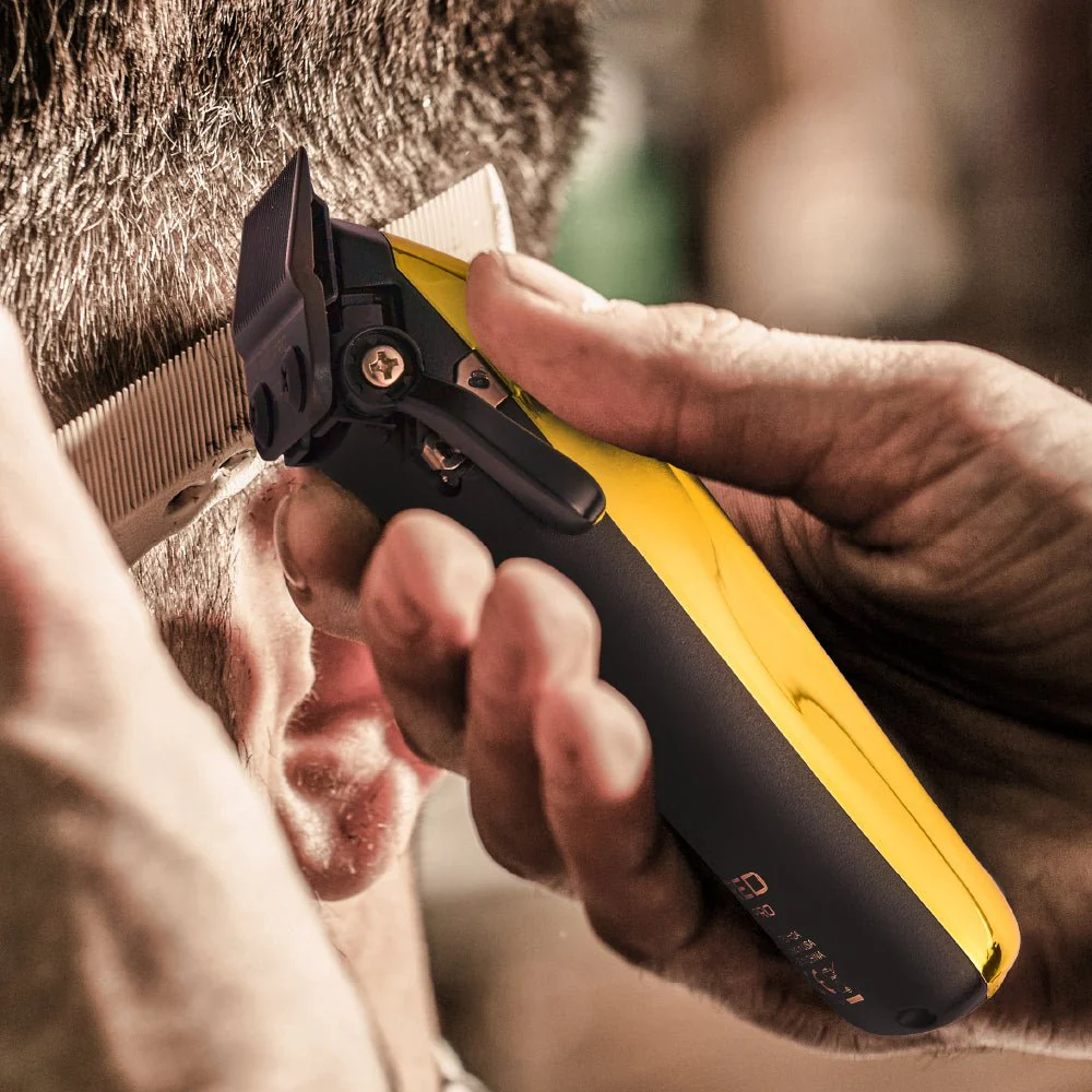 RED PRO Vector Cordless Hair Clipper β Gold & Black - Image 4