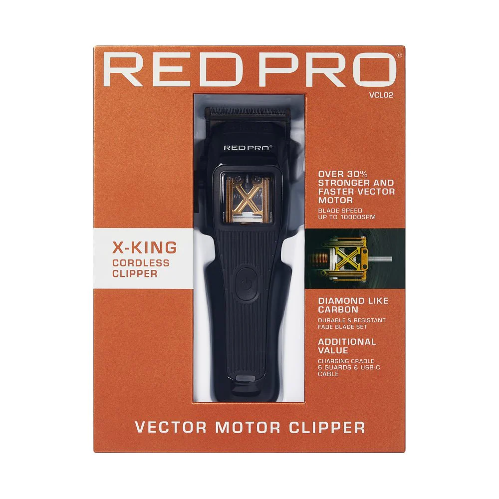 RED PRO Vector Cordless Hair Clipper β Gold & Black - Image 8