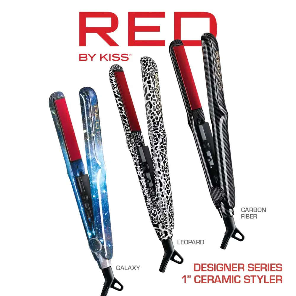 RED 1" Designer Series Flat Iron