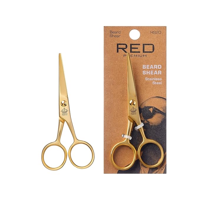 Red Premium Beard Shear β Gold