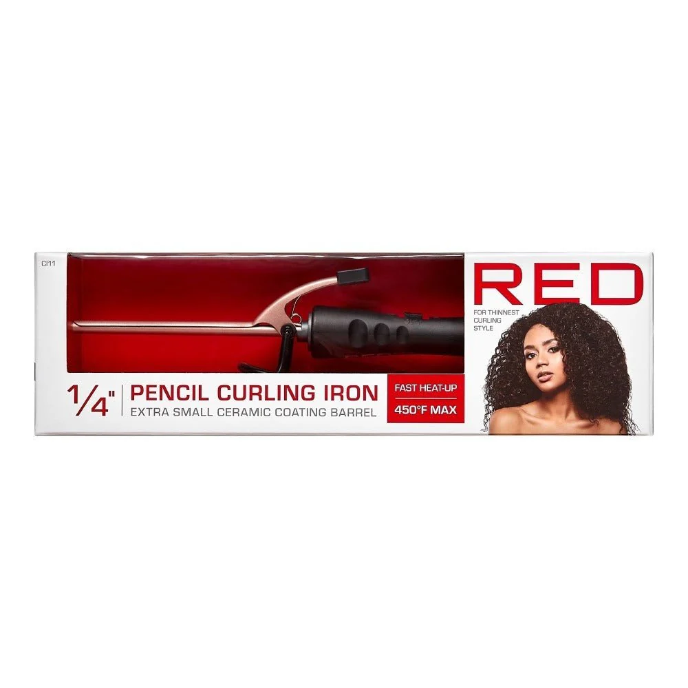 Red by Kiss 1/4-Inch Pencil Curling Iron CI11