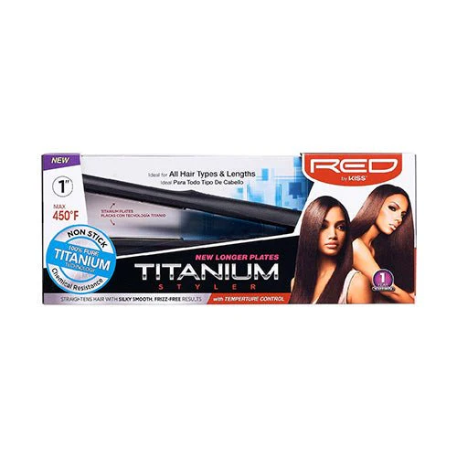 Red by Kiss 1" Titanium Styler Flat Iron