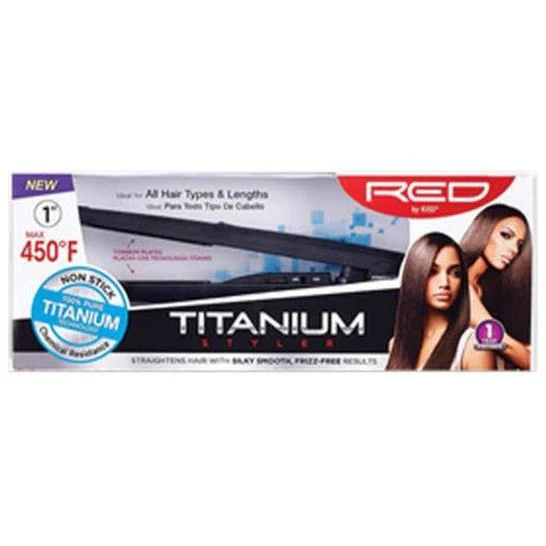 Red by Kiss 1" Titanium Styler Flat Iron - Image 2