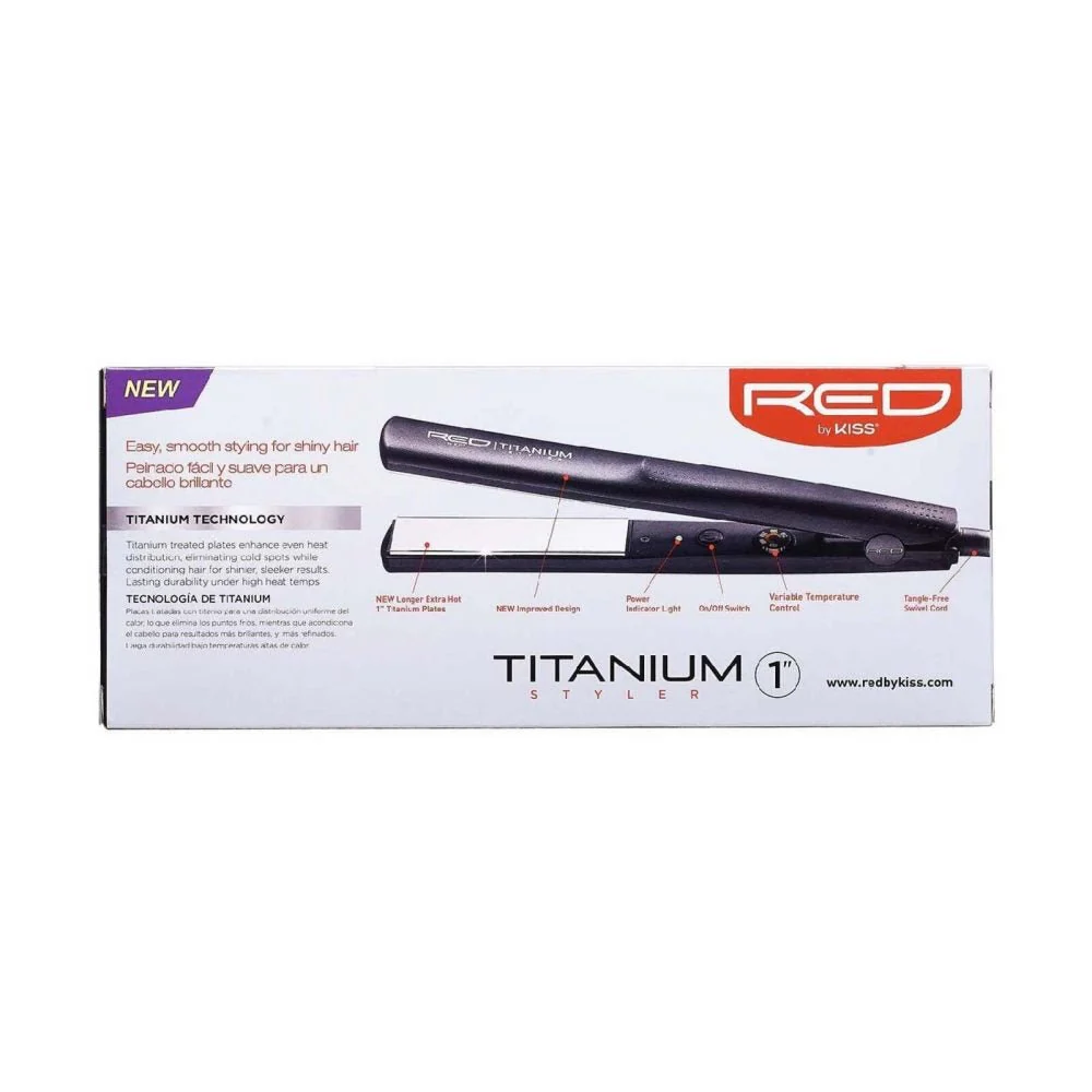 Red by Kiss 1" Titanium Styler Flat Iron - Image 6