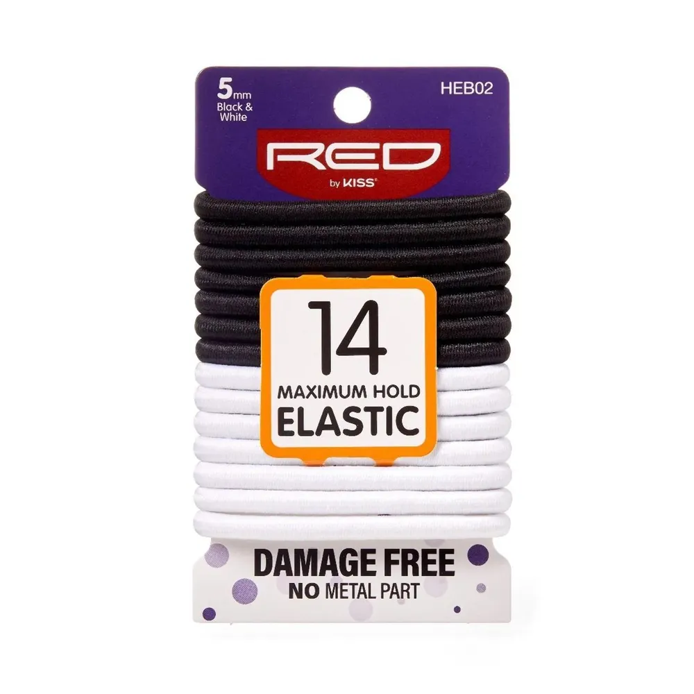 Red by Kiss 14 Pcs Maximum Hold Elastic Hair Bands β 5mm