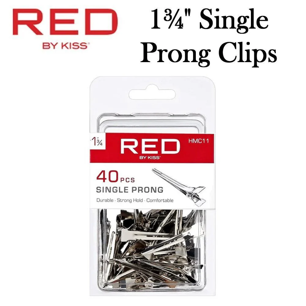 Red by Kiss 40 Pcs Single Prong Clips – 1¾"