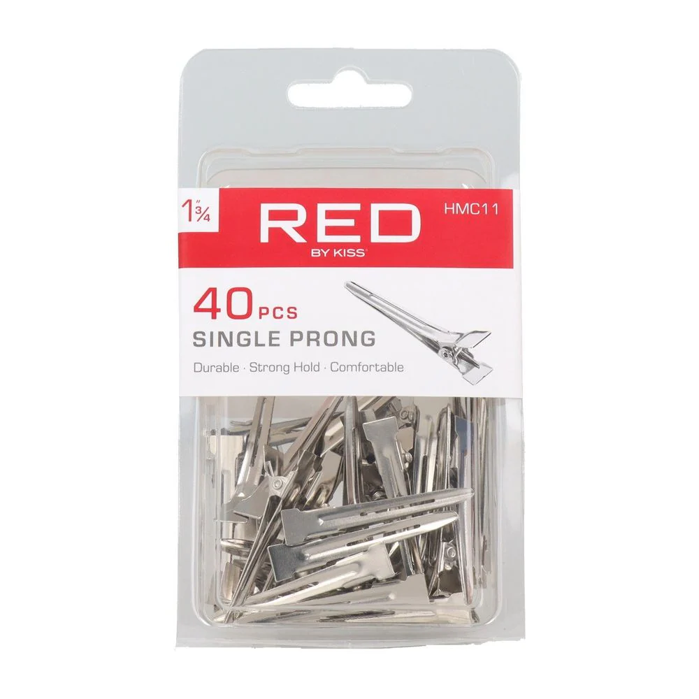 Red by Kiss 40 Pcs Single Prong Clips – 1¾" - Image 2