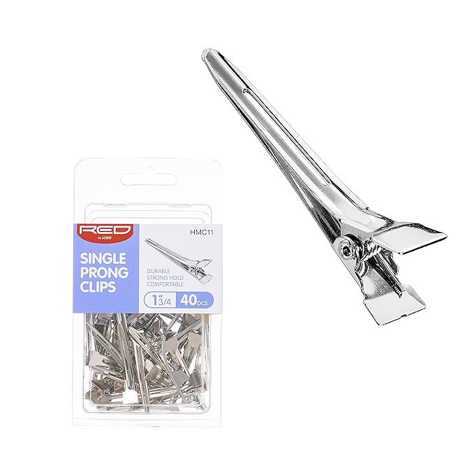 Red by Kiss 40 Pcs Single Prong Clips – 1¾" - Image 3