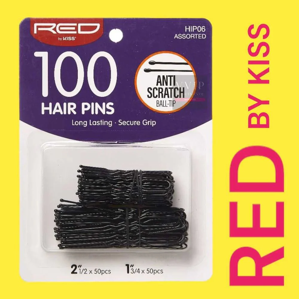 Red by Kiss 100 Pcs Hair Pins – 1¾" & 2½" - Image 2