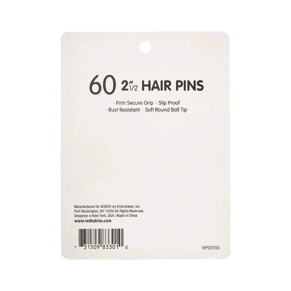 Red by Kiss 60 Pcs Hair Pins โ 2ยฝ" - Image 3