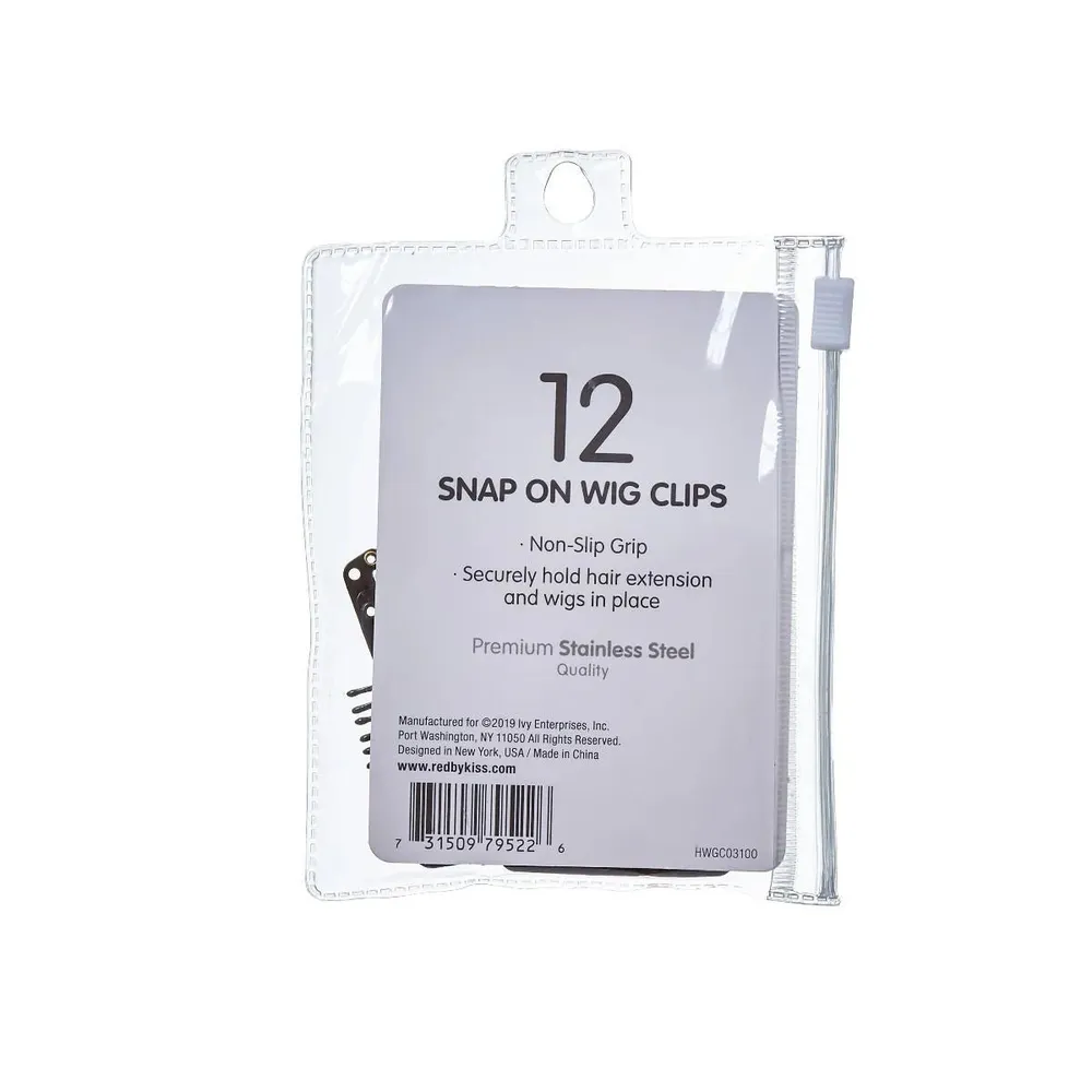 Red by Kiss 12 Pcs Snap-On Wig Clips β Large - Image 2
