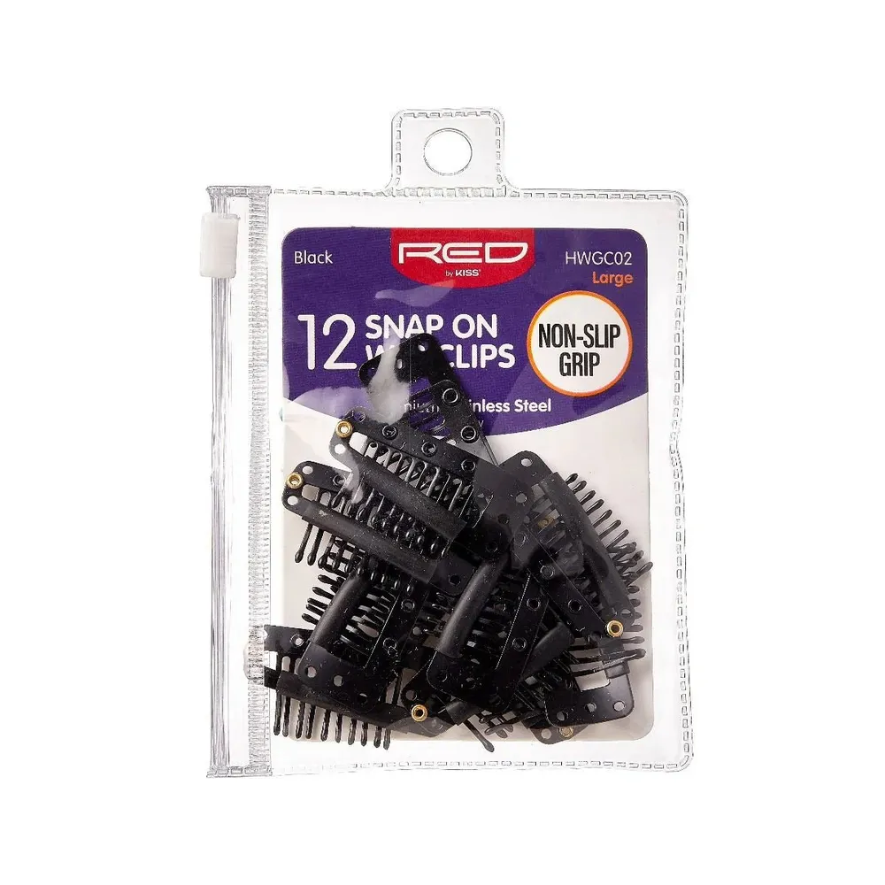 Red by Kiss 12 Pcs Snap-On Wig Clips β Large - Image 2