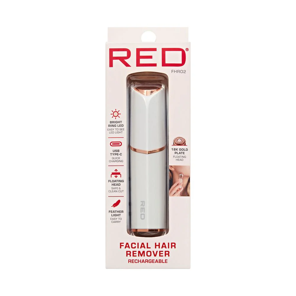 Red by Kiss 18K Gold Rechargeable Facial Hair Remover - Image 2