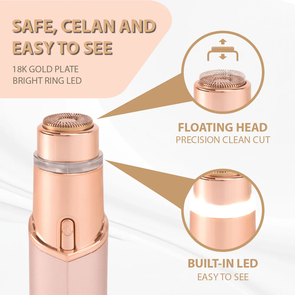 Red by Kiss 18K Gold Rechargeable Facial Hair Remover - Image 7