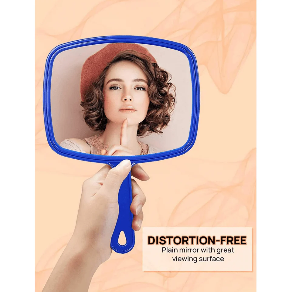 TV Hand Mirror – Medium Rectangular Styling Mirror with Handle - Image 2