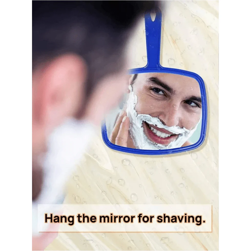 TV Hand Mirror – Medium Rectangular Styling Mirror with Handle - Image 3